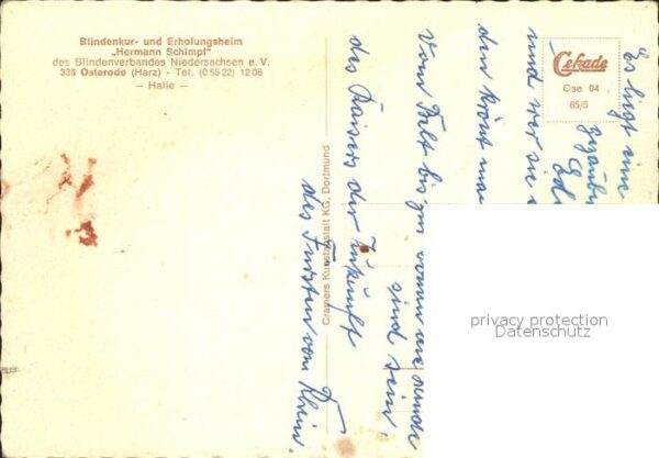 Osterode Harz Blidenkur- und Erholungsheim Hermann Sc – Bild 2