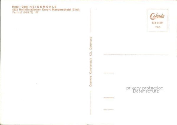 Manderscheid Eifel Hotel Cafe Heidsmühle – Bild 2