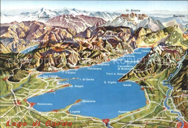 Lago di Garda Panoramakarte