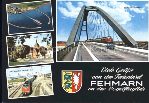 Fehmarn Brücke Fliegeraufnahme Bahnhof Puttgard