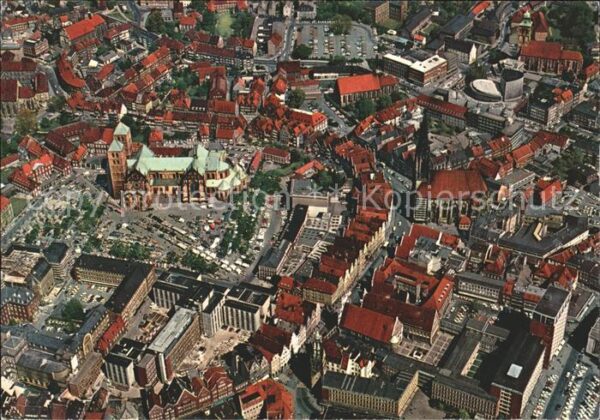 Muenster Westfalen Fliegeraufnahme Dom Lambertikirche Prin