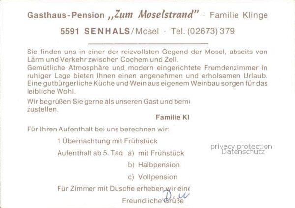 Senheim-Senhals Gasthaus Pension Zum Moselstrand – Bild 2