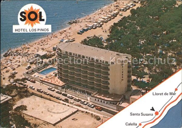 Santa Susanna Fliegeraufnahme Hotel Los Pinos