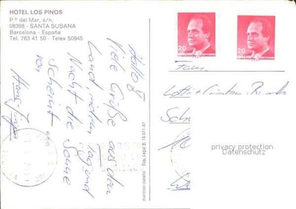 Santa Susanna Fliegeraufnahme Hotel Los Pinos – Bild 2