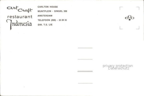 Amsterdam Niederlande Art Craft Restaurant Carlton House – Bild 2