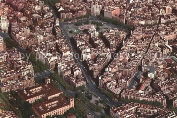 Barcelona Cataluna Fliegeraufnahme Plaza Universidad Catal