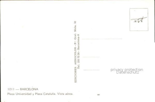 Barcelona Cataluna Fliegeraufnahme Plaza Universidad Catal – Bild 2