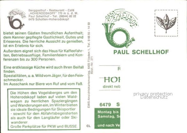 Hoherodskopf Berggasthof und Sendetürme – Bild 2