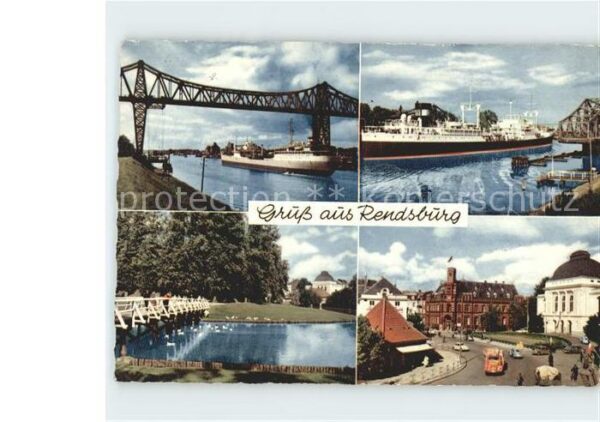 Rendsburg Brücke Schiffe
