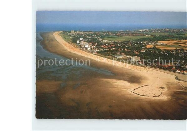 Cuxhaven Nordseebad Fliegeraufnahme mit Strand