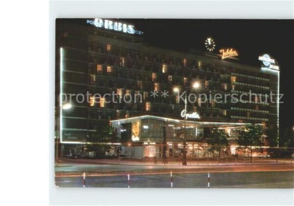 Warszawa Hotel Metropol bei Nacht