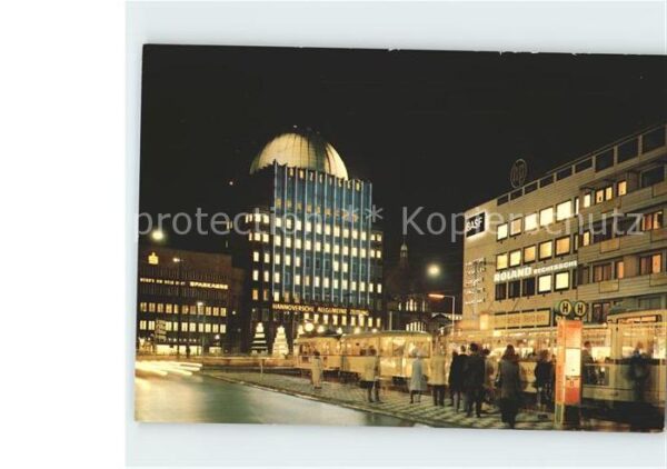 Hannover Anzeiger-Hochhaus bei Nacht