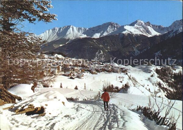Serfaus Tirol Teilansicht Alpen Wanderweg
