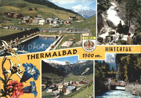 Hintertux Zillertal Wasserfall Thermalbad Strasse nach Hint