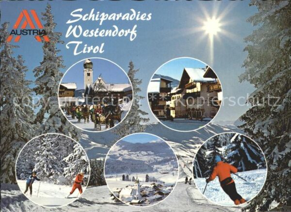 Westendorf Tirol Ski Pferdeschlittenfahrt Kirche