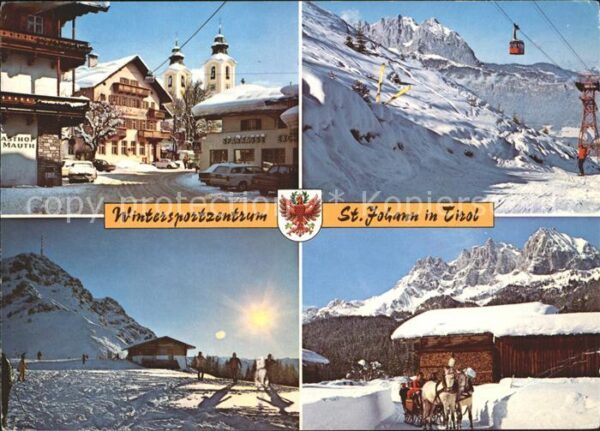 St Johann Tirol Luftseilbahn Ski Pferdeschlittenfahrt K