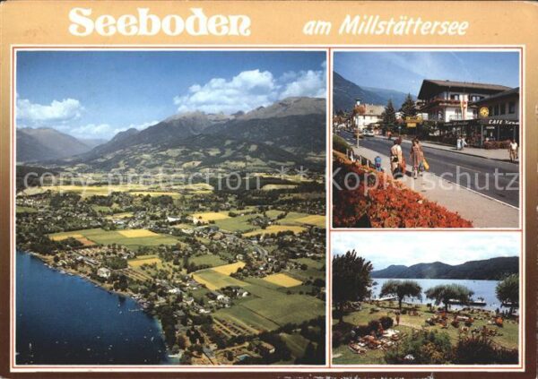 Seeboden Millstaettersee Strandbad Fliegeraufnahme Strassenansic