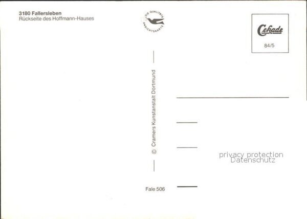 Fallersleben Rückseite Hoffmann Hauses – Bild 2