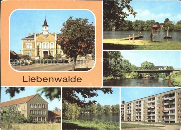 Liebenwalde Rathaus Markt Freibad Mühlensee Brücke