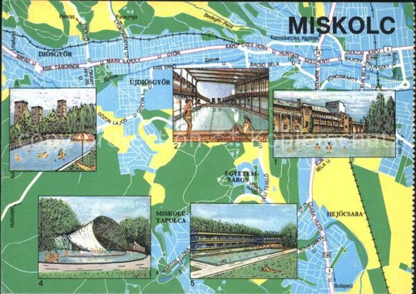Miskolc Augusztus 20. fürdö Szabadsag gözfürdo