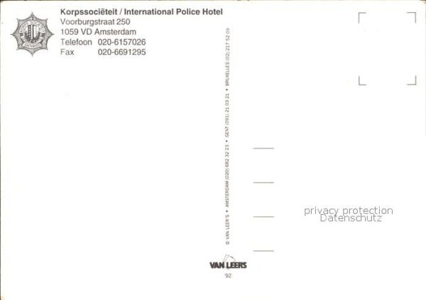 Amsterdam Niederlande Korpssocieteit International Police Hot – Bild 2