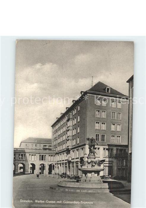 Dresden Weisse Gasse Gänsedieb Brunnen