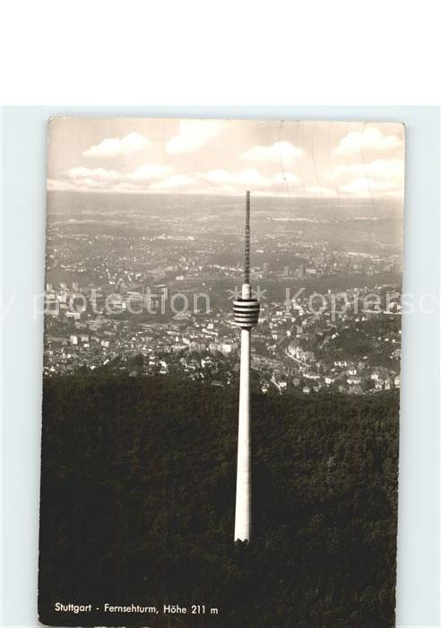 Stuttgart Fernsehturm Fliegeraufnahme