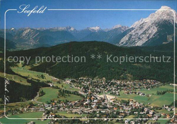 Seefeld Tirol Fliegeraufnahme gegen Hohe Munde
