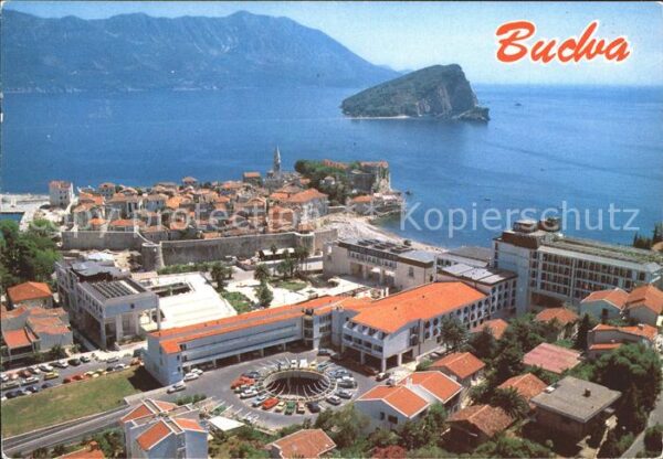 Budva Fliegeraufnahme