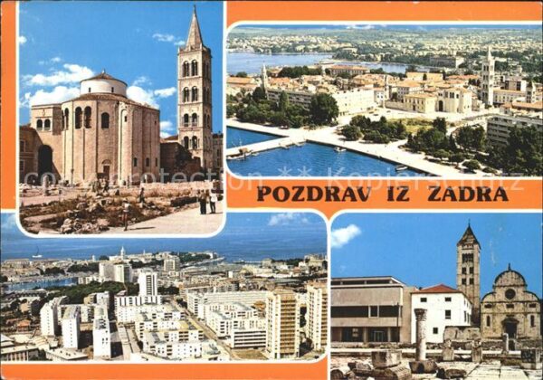 Zadar Zadra Zara Fliegeraufnahme Hochhäuser und Altstadt