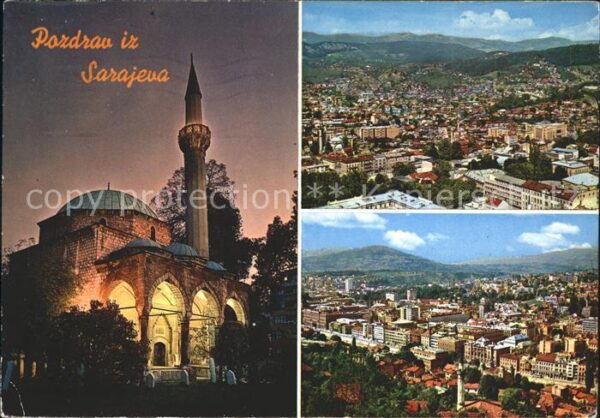 Sarajevo Fliegeraufnahme und Moschee