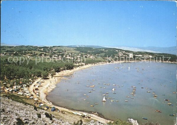 Rab Kroatien Rajska Plaza Fliegeraufnahme Strand Cam
