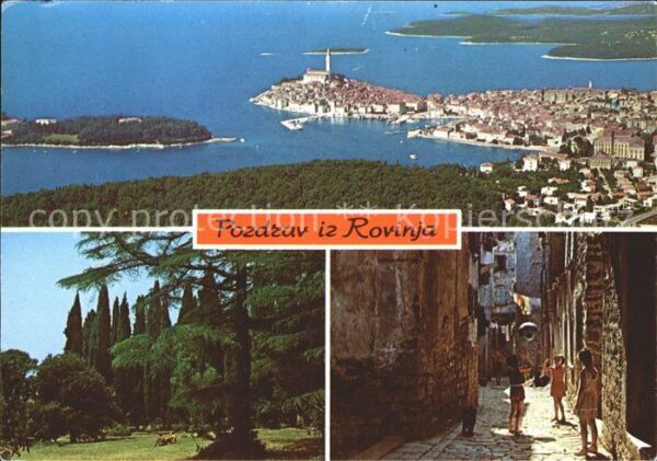 Rovinj Istrien Fliegeraufnahme Altstadtgasse