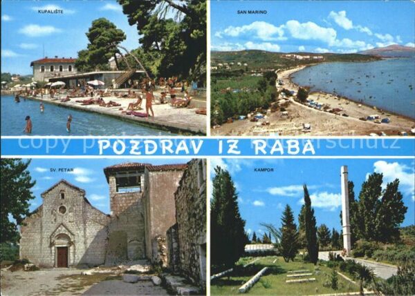 Rab Kroatien Strand Kirchenpartie