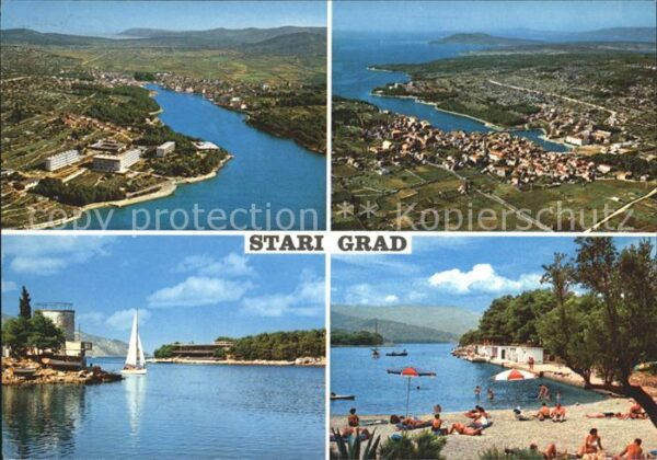 Starigrad Fliegeraufnahme und Strand
