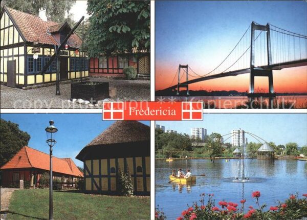 Fredericia Brücke Fachwerkhäuser