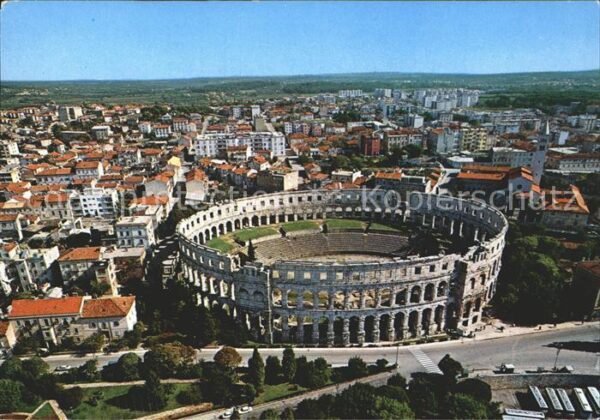 Pola Pula Croatia Fliegeraufnahme Freilichttheater