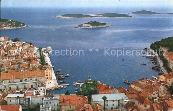 Hvar Fliegeraufnahme Hafanpartie Inseln