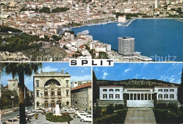Split Spalato Fliegeraufnahme Hafen