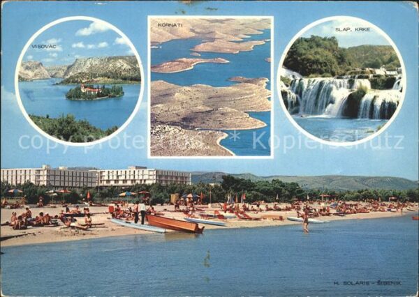 Sibenik Fliegeraufnahme Kornati Visovac Wasserf