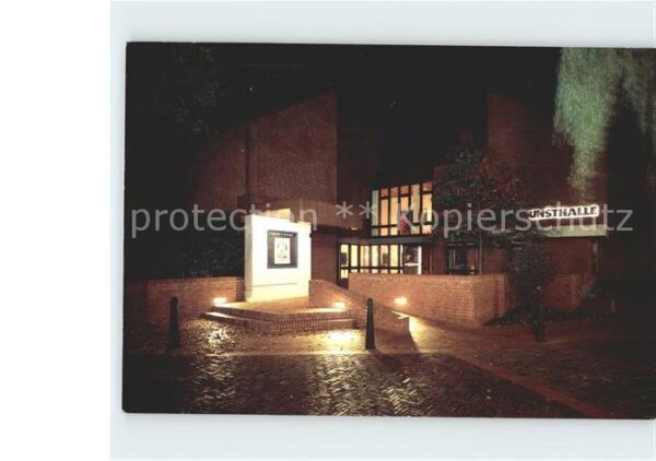 Emden Ostfriesland Kunsthalle bei Nacht Stiftung Henri Nan