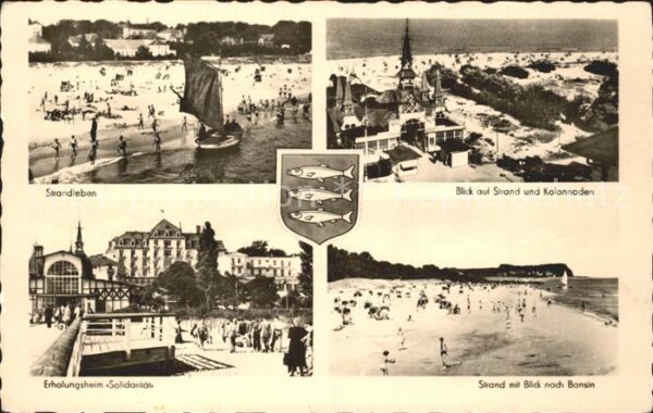 Heringsdorf Ostseebad Usedom Strandleben Kolonnaden Bansin Erholungs