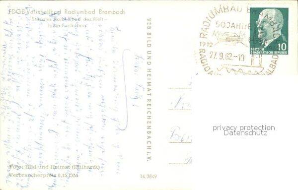 Bad Brambach FDGB Volksheilbad Raiumbad Julius Fucik – Bild 2