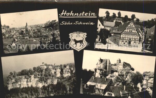 Hohnstein Saechsische Schweiz Burg Dorfstrasse Teilansicht