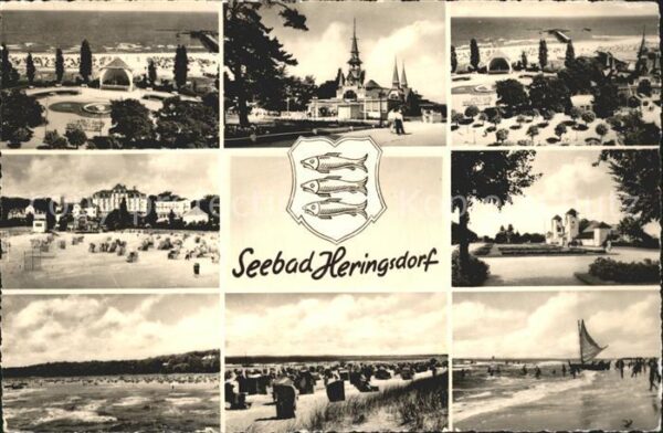Heringsdorf Ostseebad Usedom Strand Segelboot Konzertbühne