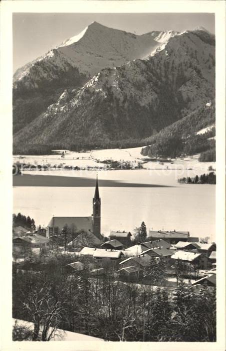 Schliersee Teilansicht Alpen Kirche