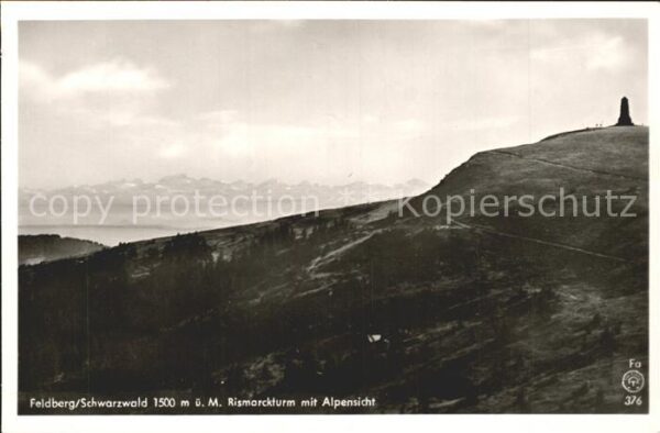 Feldberg Schwarzwald Bismarckturm Alpensicht