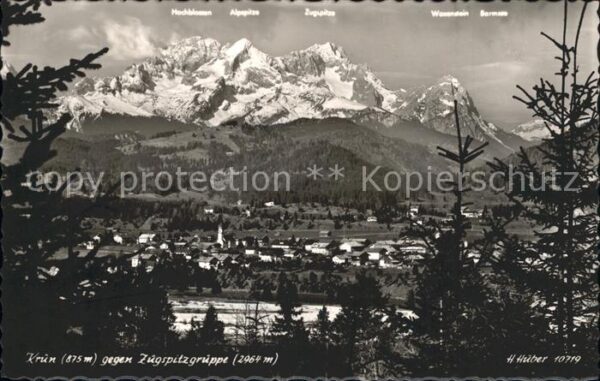 Kruen Zugspitzgruppe Hochblassen Alpspitze Zu