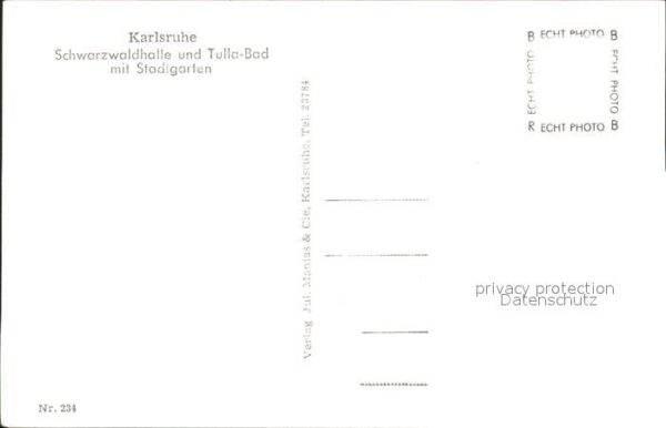 Karlsruhe Schwarzwaldhalle Tulla Bad Stadtgarten – Bild 2