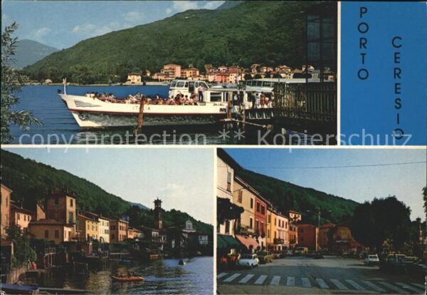 Porto Ceresio Lago di Lugano Fähre Strassenansicht